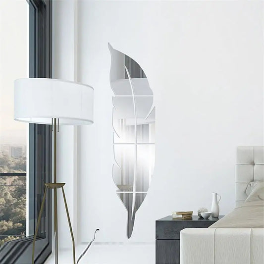 3D Feather Wall Mirror